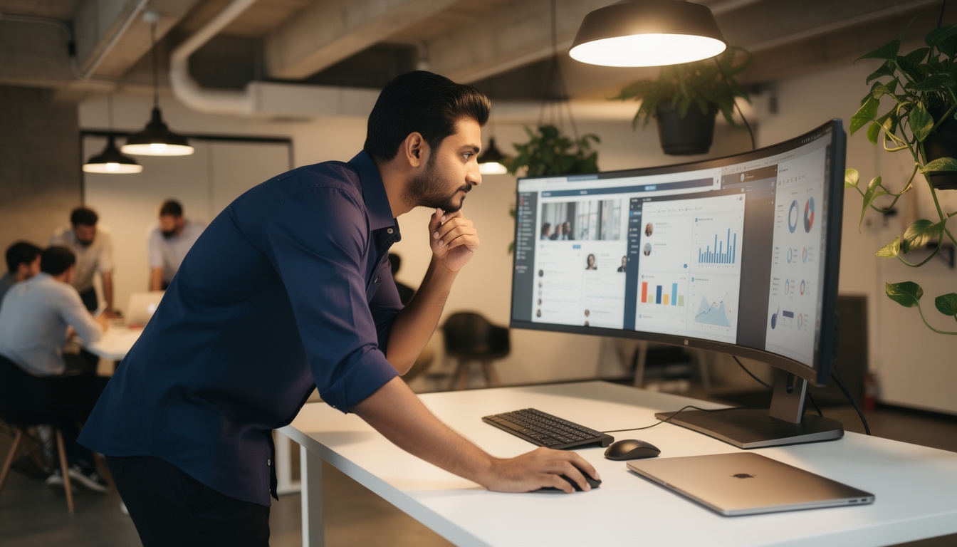Consultora trabajando en su estrategia digital de marca personal